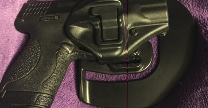 #DIGTHERIG – Davis and his Smith & Wesson M&P Shield in a Blackhawk Holster
