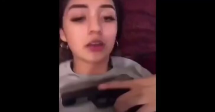 Girl Shoots Phone During Live Stream